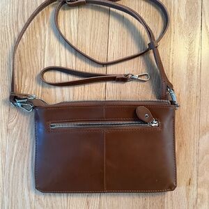 Befen Brown Leather Crossbody Bag